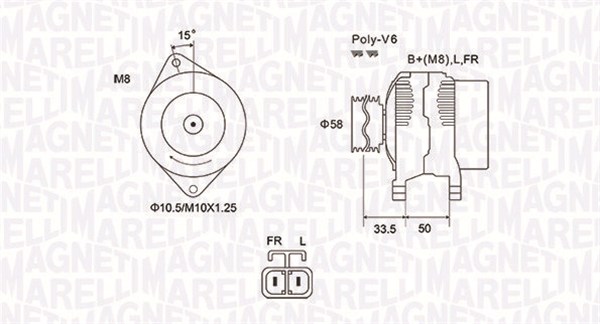 Alternator - 063732020010 MAGNETI MARELLI