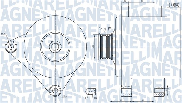 Alternatore - 063732056010 MAGNETI MARELLI