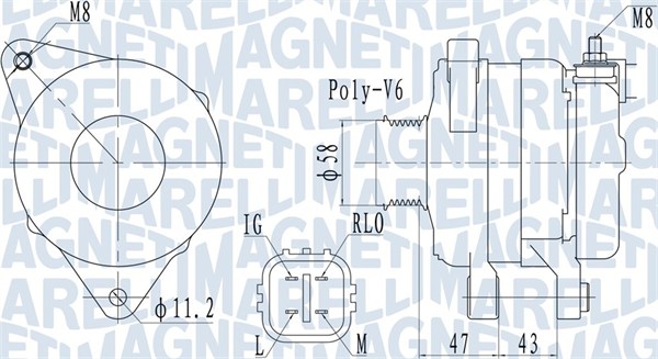 Alternator - 063732097010 MAGNETI MARELLI