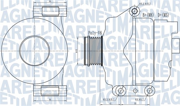 Alternator - 063732132010 MAGNETI MARELLI