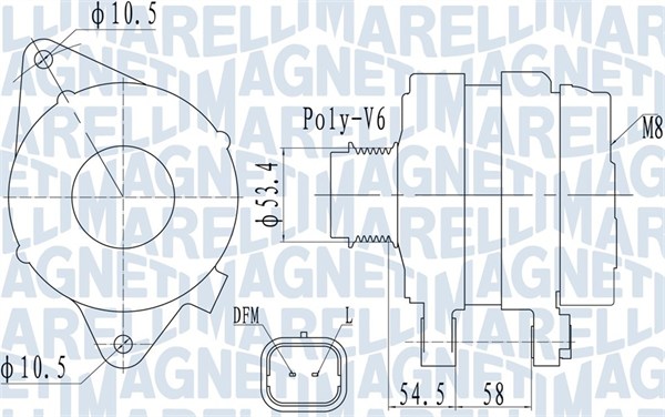 Alternatore - 063732142010 MAGNETI MARELLI