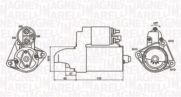 Starter - 063721050010 MAGNETI MARELLI