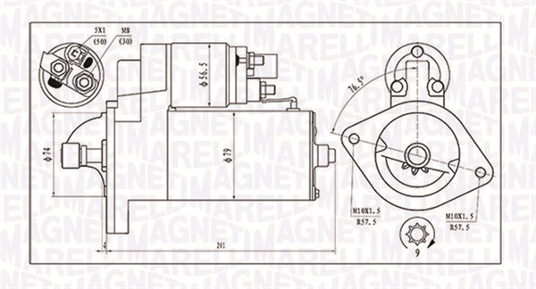 Motorino d'avviamento - 063721135010 MAGNETI MARELLI