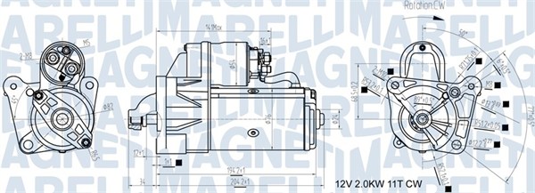 Motorino d'avviamento - 063721193010 MAGNETI MARELLI