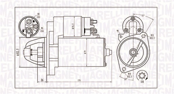 Starter - 063721202010 MAGNETI MARELLI