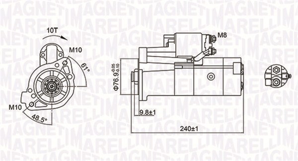 Starter - 063721221010 MAGNETI MARELLI