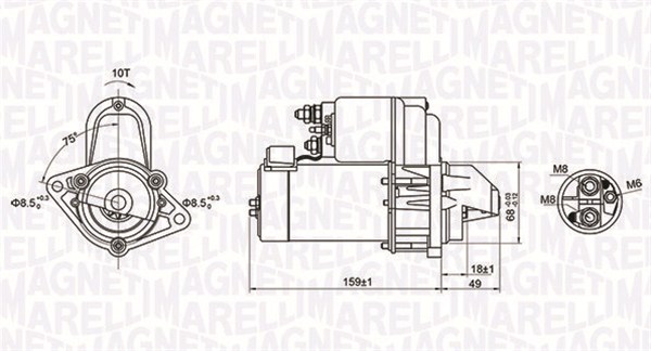 Starter - 063721257010 MAGNETI MARELLI