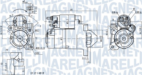 Starter - 063721273010 MAGNETI MARELLI