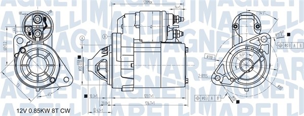 Стартер - 063721307010 MAGNETI MARELLI