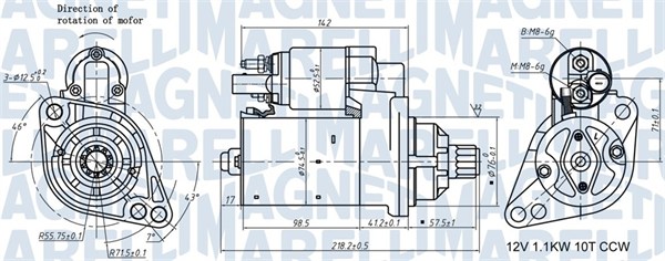 Starter - 063721322010 MAGNETI MARELLI