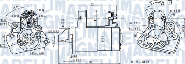 Starter - 063721332010 MAGNETI MARELLI