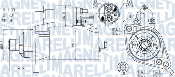 Стартер - 063721397010 MAGNETI MARELLI