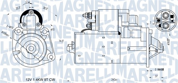 Starter - 063721398010 MAGNETI MARELLI
