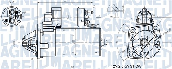 Starter - 063721408010 MAGNETI MARELLI
