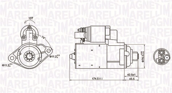 Стартер - 063721409010 MAGNETI MARELLI