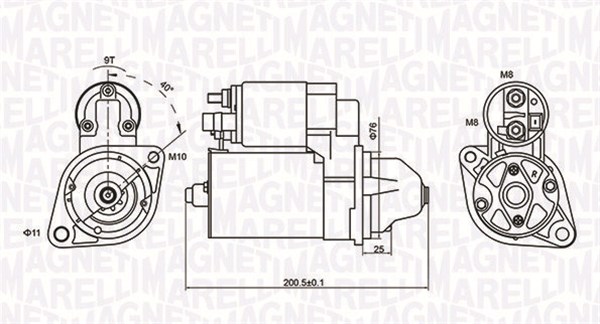 Starter - 063721412010 MAGNETI MARELLI