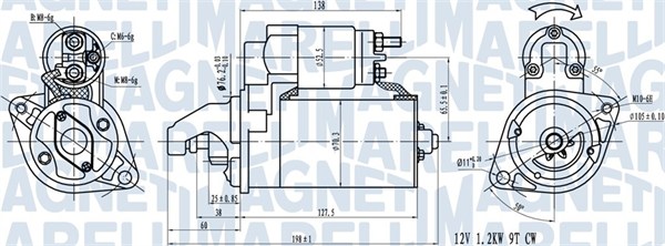 Starter - 063721413010 MAGNETI MARELLI