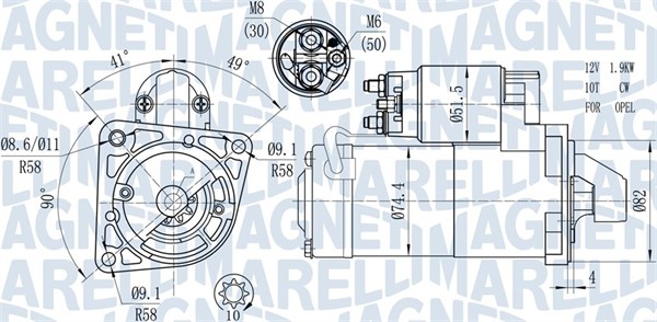 Motorino d'avviamento - 063721428010 MAGNETI MARELLI