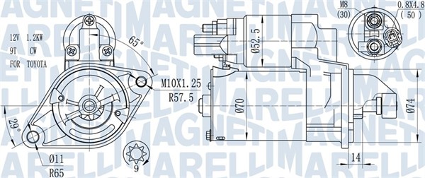 Motorino d'avviamento - 063721450010 MAGNETI MARELLI