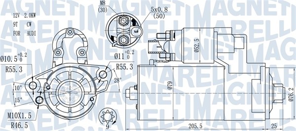 Motorino d'avviamento - 063721521010 MAGNETI MARELLI
