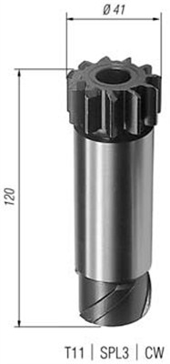 Pinion, starter - 940113020006 MAGNETI MARELLI
