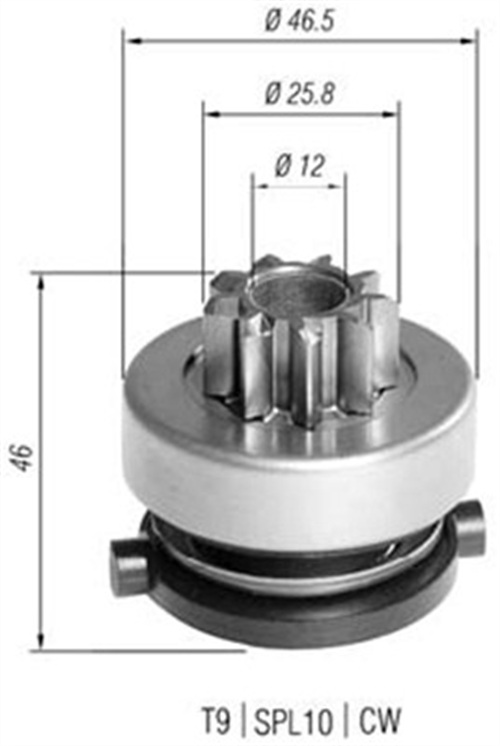 Pinion electromotor MAGNETI MARELLI 940113020389