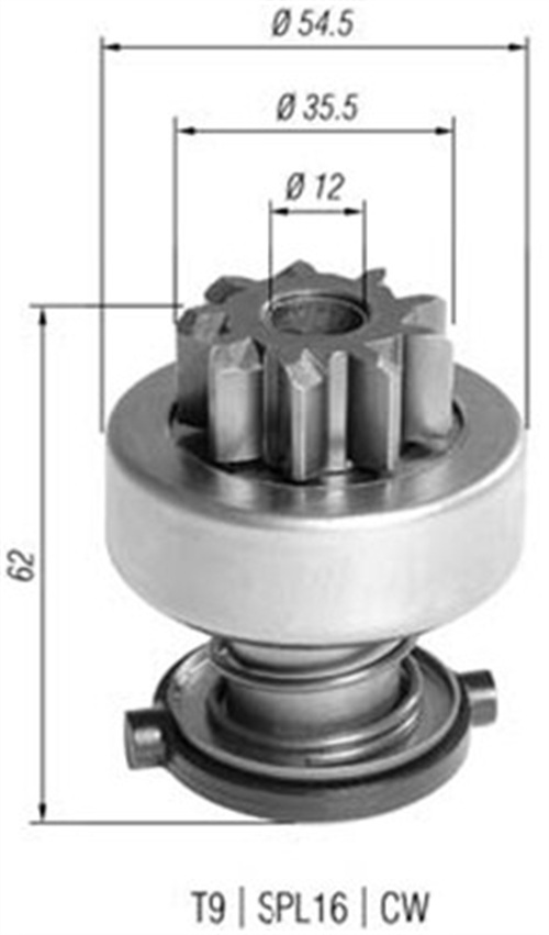 Pinion electromotor MAGNETI MARELLI 940113020392
