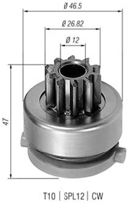 Pinion, starter - 940113020423 MAGNETI MARELLI