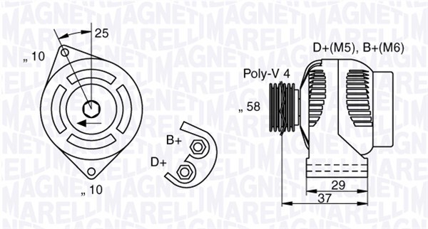 Alternatore - 063341658010 MAGNETI MARELLI
