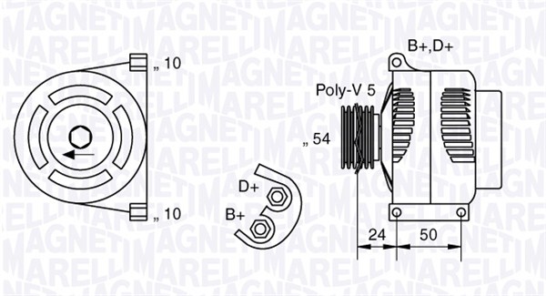 Alternatore - 063377027010 MAGNETI MARELLI