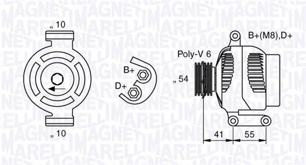 Alternator - 063377028010 MAGNETI MARELLI