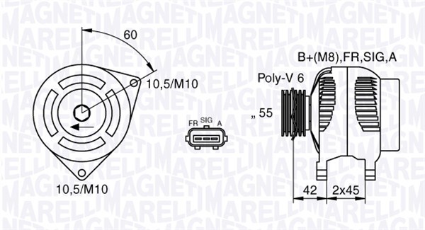 Alternatore - 063377416010 MAGNETI MARELLI