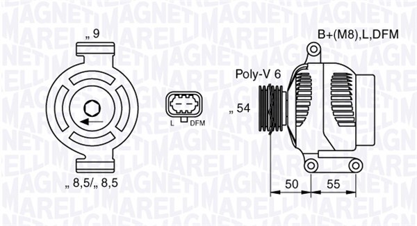 Alternatore - 063377425010 MAGNETI MARELLI