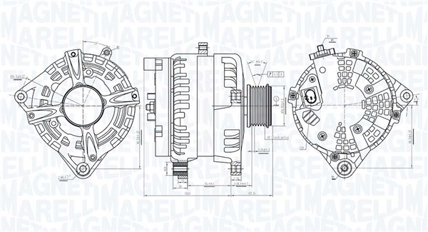 Alternator - 063731513010 MAGNETI MARELLI