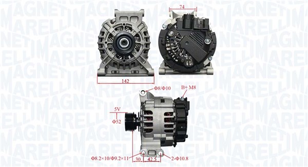 Alternator - 063731875010 MAGNETI MARELLI
