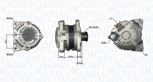 Alternator - 063732186010 MAGNETI MARELLI