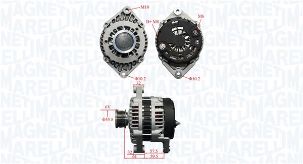 Alternator - 063735380010 MAGNETI MARELLI