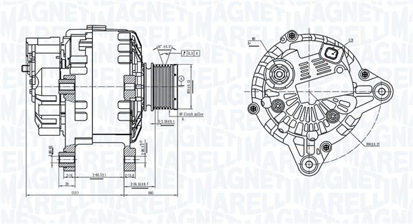 Alternator - 063739064010 MAGNETI MARELLI