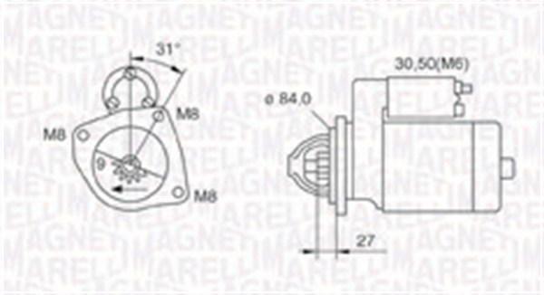 starteris - 063721203010 MAGNETI MARELLI