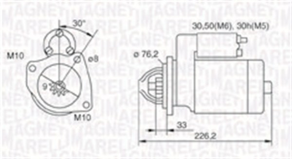 Starter - 063721067010 MAGNETI MARELLI