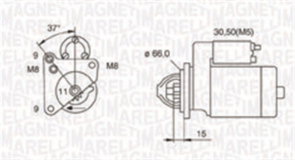 Starter - 063721260010 MAGNETI MARELLI