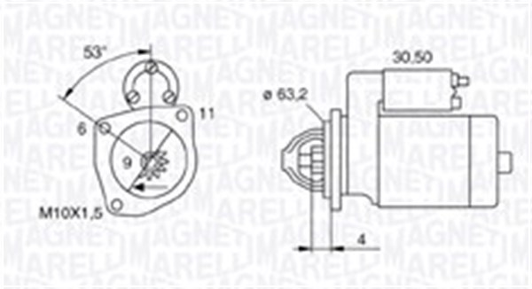 Starter - 063721057010 MAGNETI MARELLI