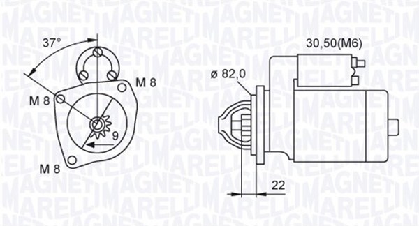 Starter - 063721449010 MAGNETI MARELLI