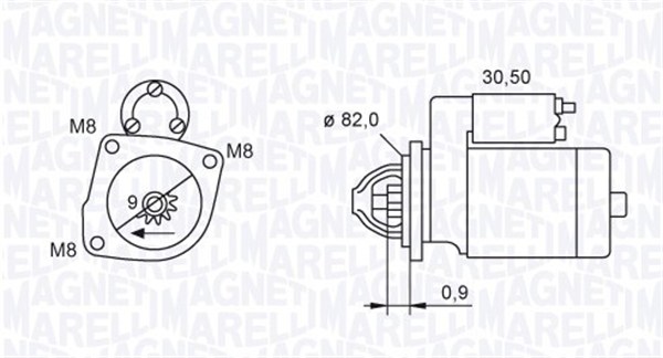 Starter - 063721552010 MAGNETI MARELLI
