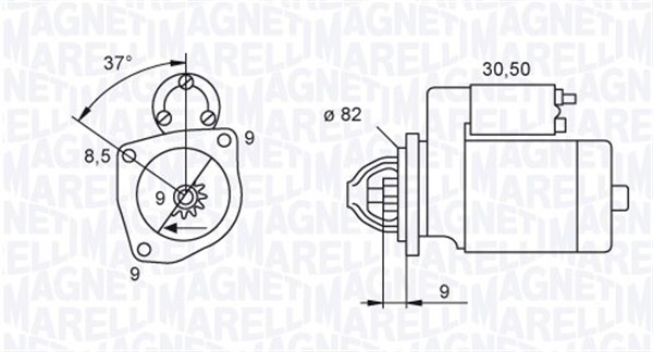 Starter - 063721045010 MAGNETI MARELLI
