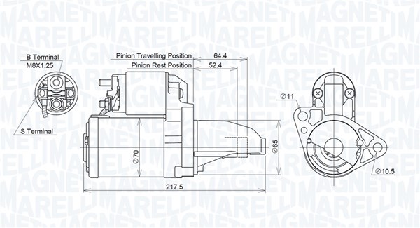 Starter - 063721452010 MAGNETI MARELLI