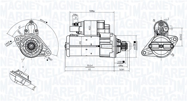 Motorino d'avviamento - 063725561010 MAGNETI MARELLI