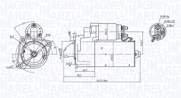 Starter - 063725717010 MAGNETI MARELLI