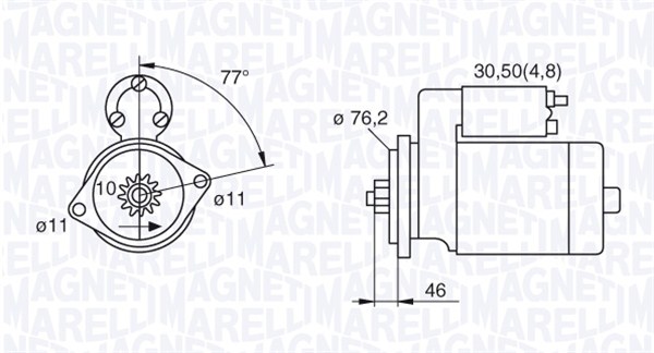 Starter - 063521230160 MAGNETI MARELLI