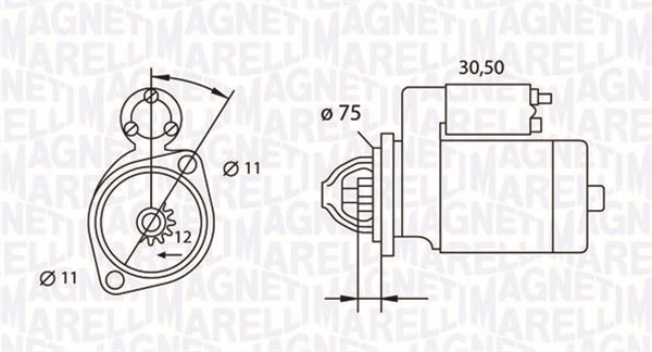 Starter - 063523627010 MAGNETI MARELLI
